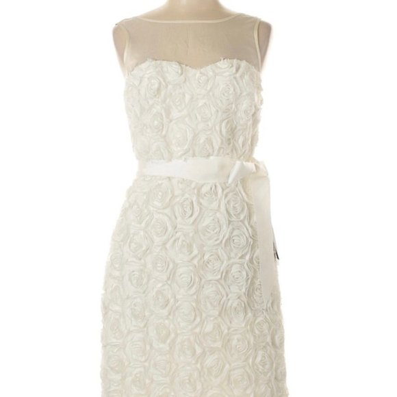 J. Crew Wedding Rose Flower Dress White Size 8 - Picture 3 of 8